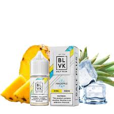 BLVK 鳳梨冰煙油產品照、鳳梨果香涼感煙油包裝
